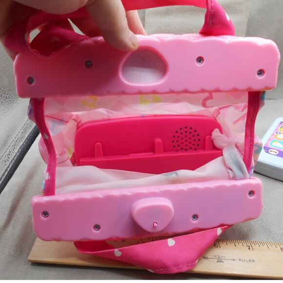 Fisher-Price 2018 Laugh & Learn My Smart Purse FGW15 w/3 Accessories Works - Picture 5 of 10